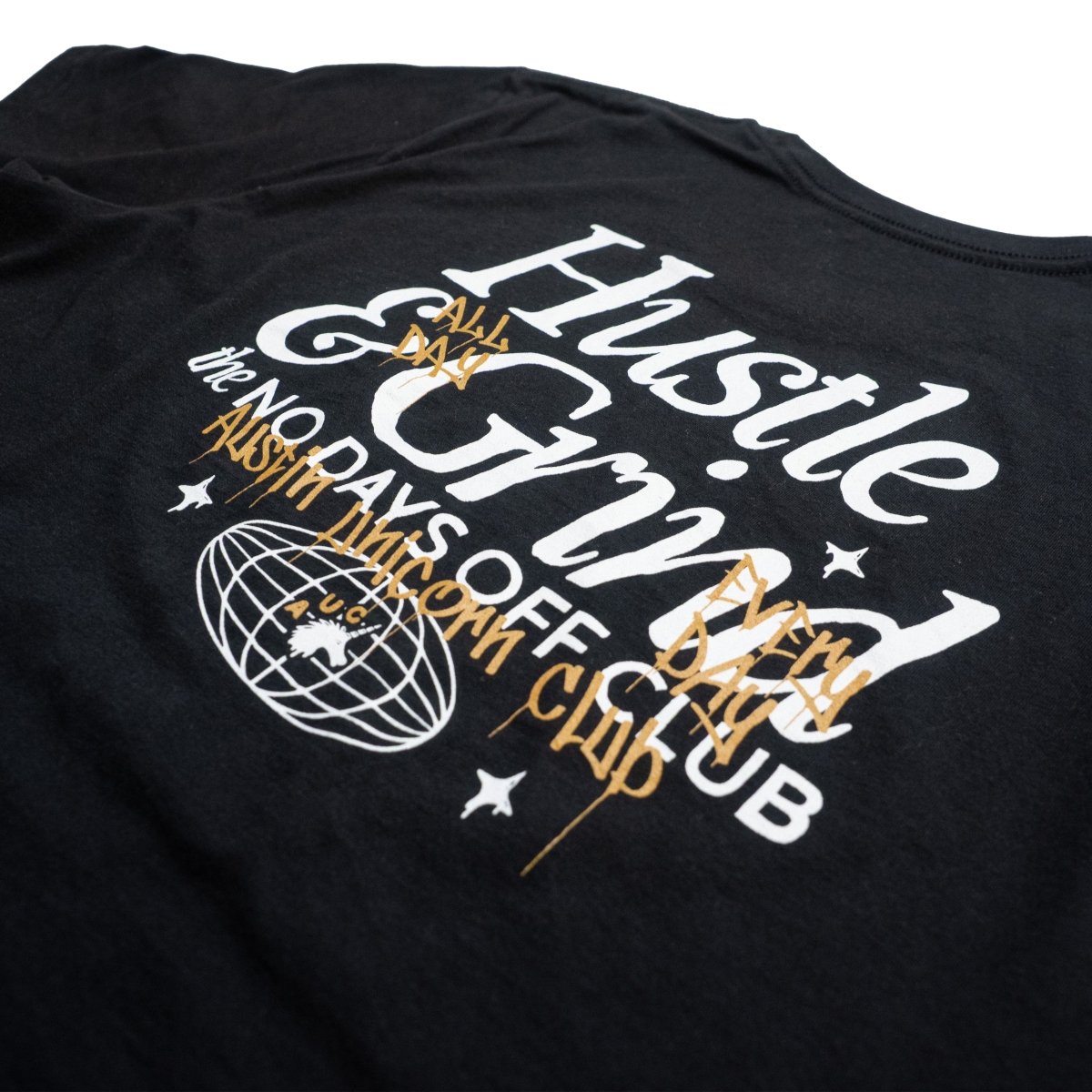 Hustle & Grind - Lightweight Tee - T-Shirt - Austin Unicorn Club Apparel