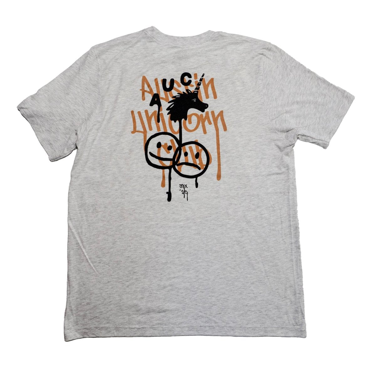 Put on Your Happy Face - Lightweight Tee - T-Shirt - Austin Unicorn Club Apparel