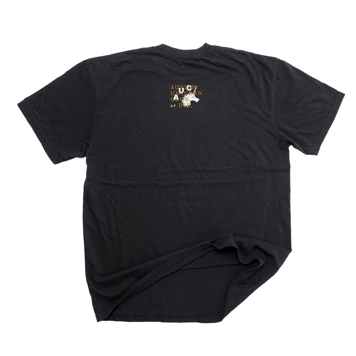 Be Gentle, or Die - Heavyweight Black Tee - T-Shirt - Austin Unicorn Club Apparel