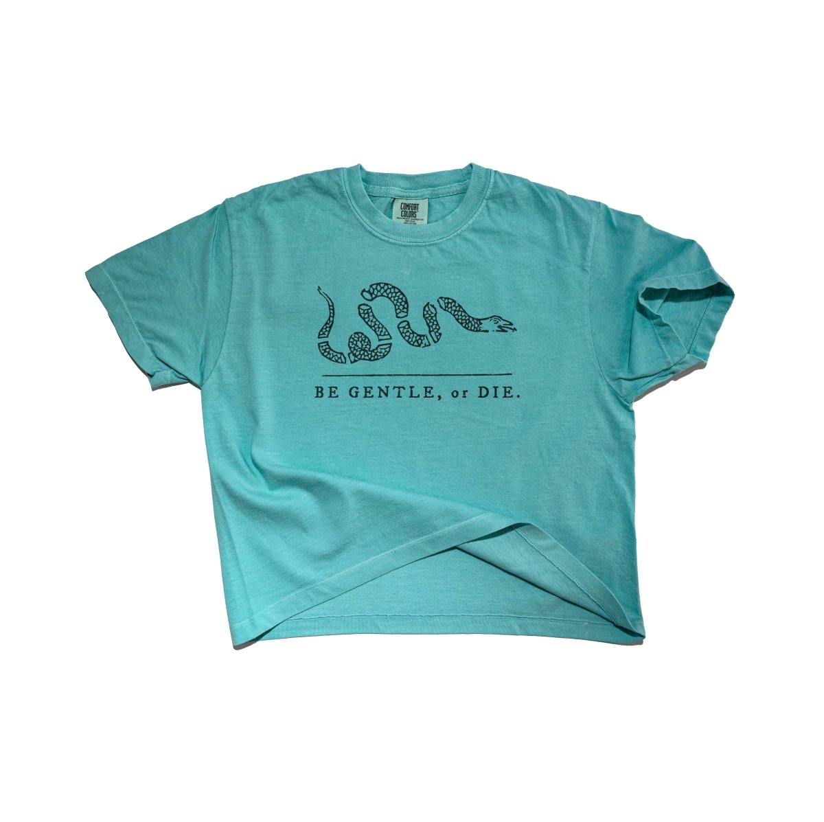 Be Gentle, or Die - Semi - Crop Boxy Tee - Women's - T-Shirt - Austin Unicorn Club - Design & Apparel